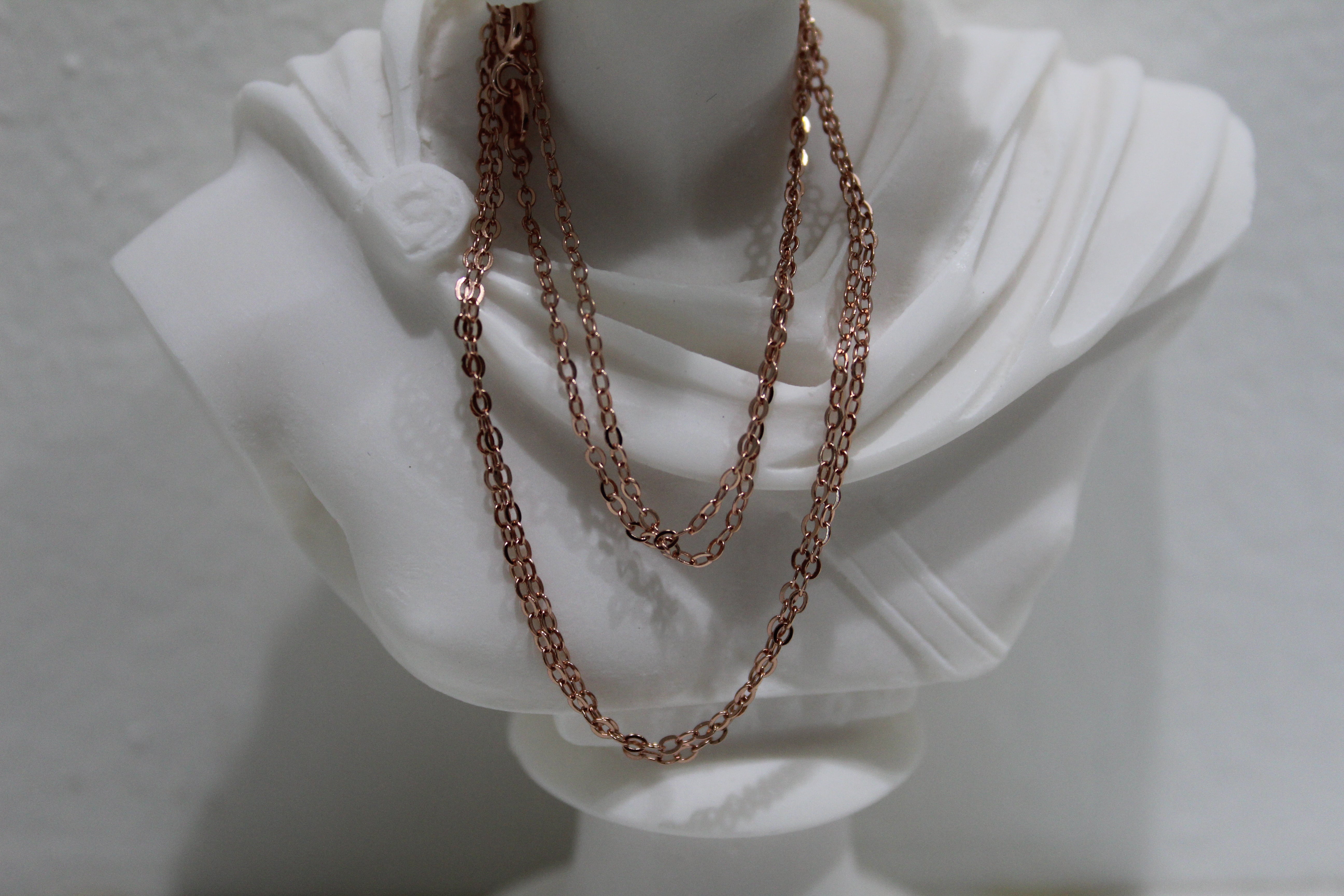 Rose Gold O Chain Necklace - Ethereal Jewelry