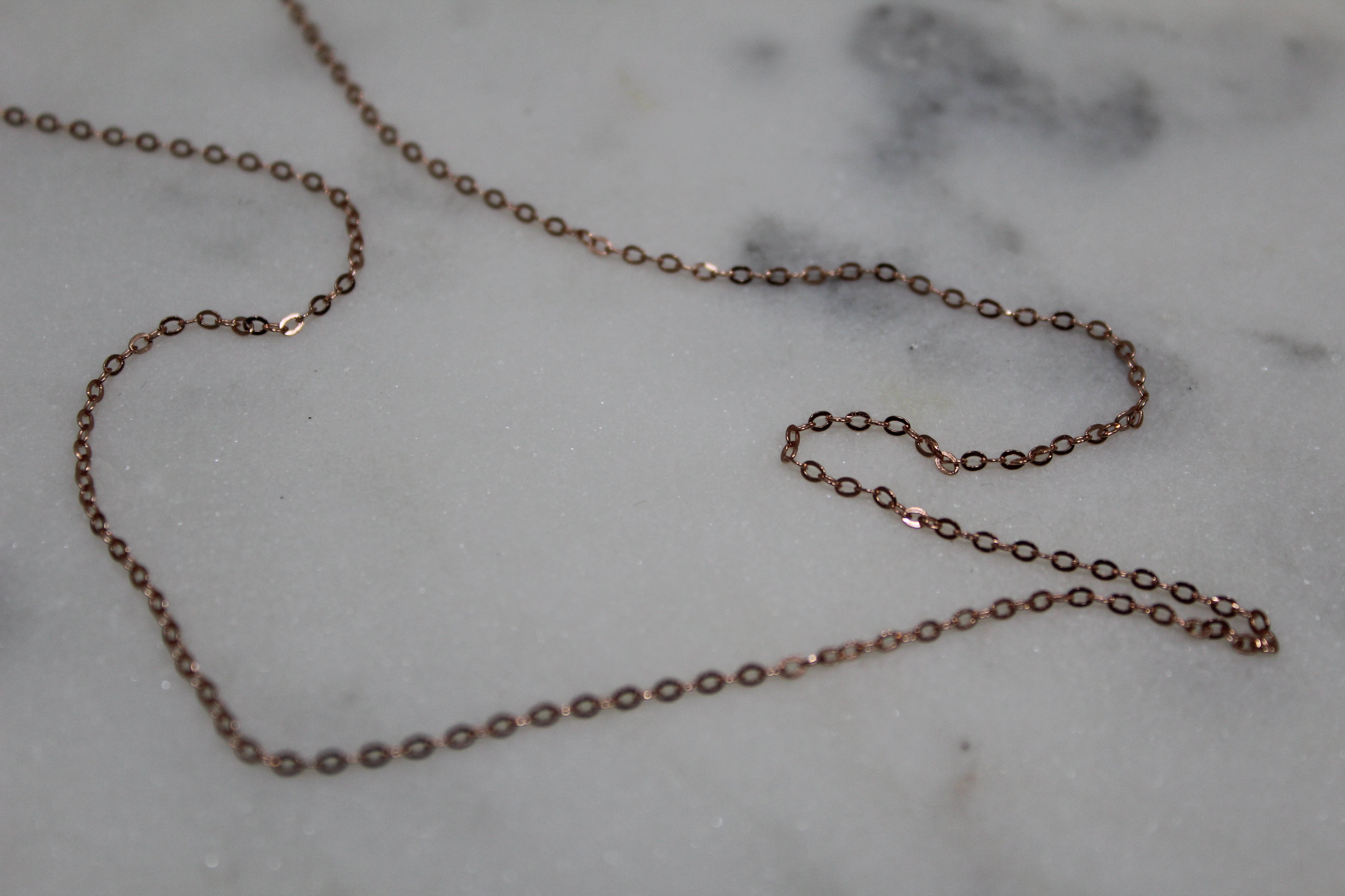 Rose Gold O Chain Necklace - Ethereal Jewelry