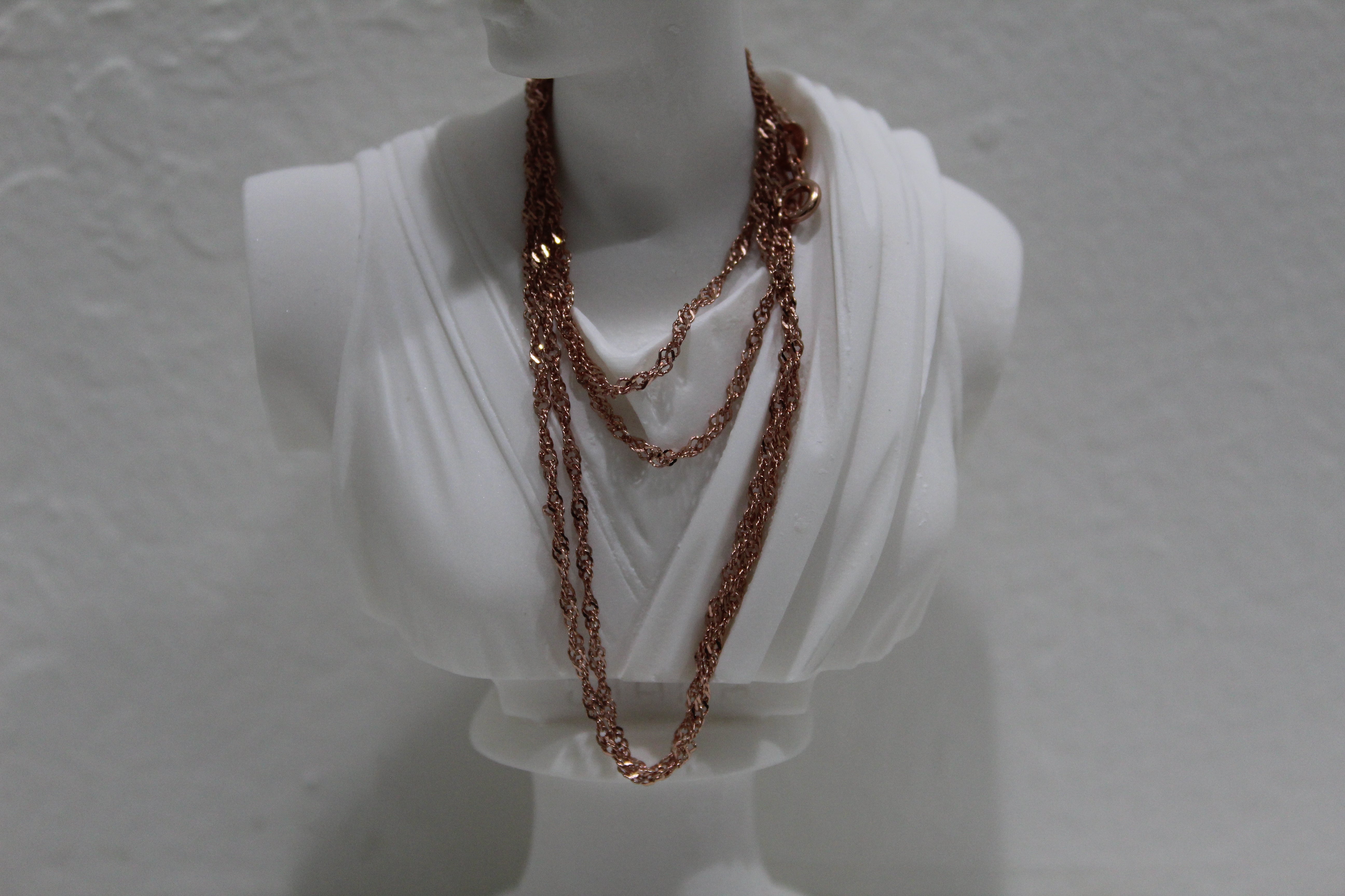 Rose Gold Singapore Chain Necklace - Ethereal Jewelry