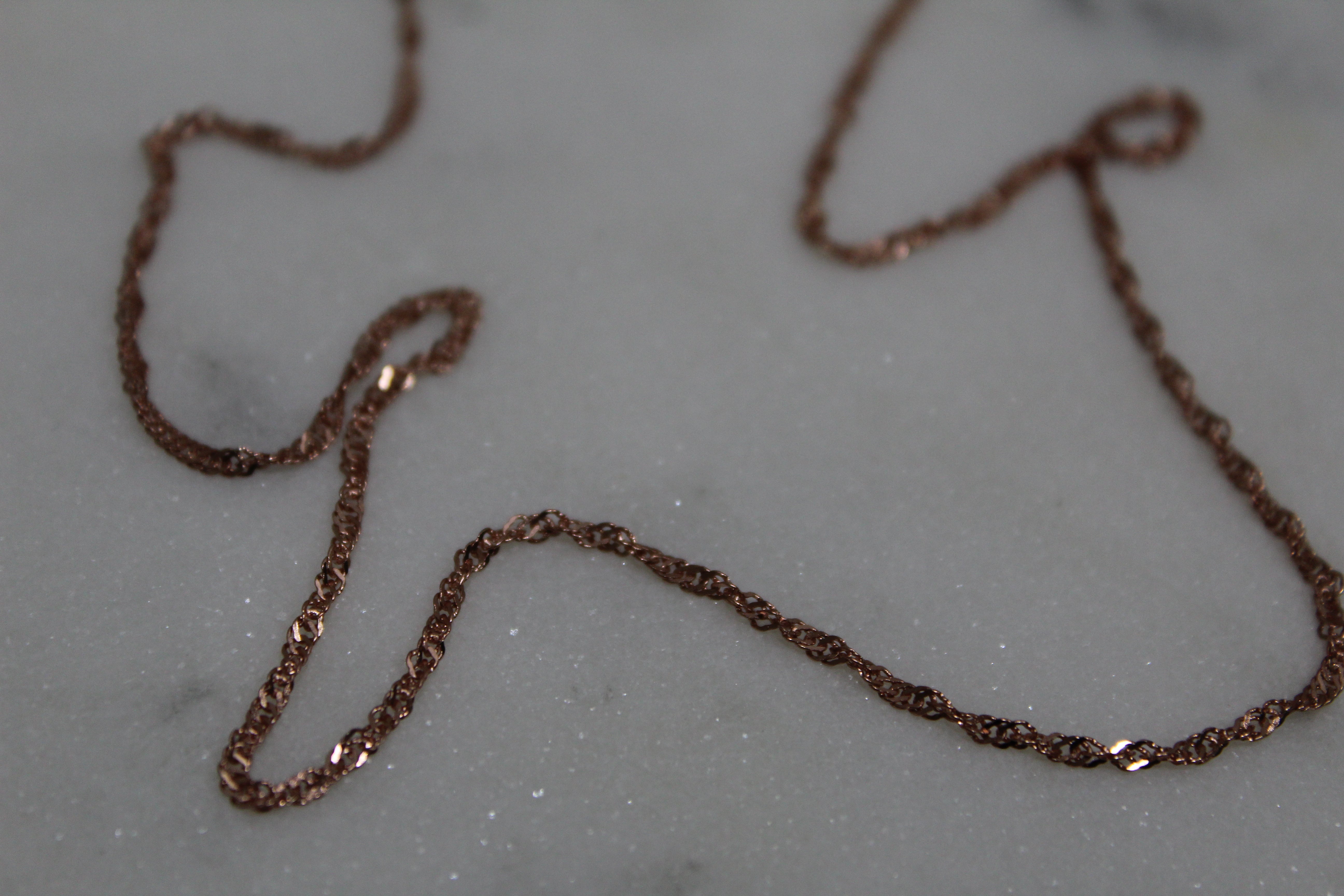 Rose Gold Singapore Chain Necklace - Ethereal Jewelry