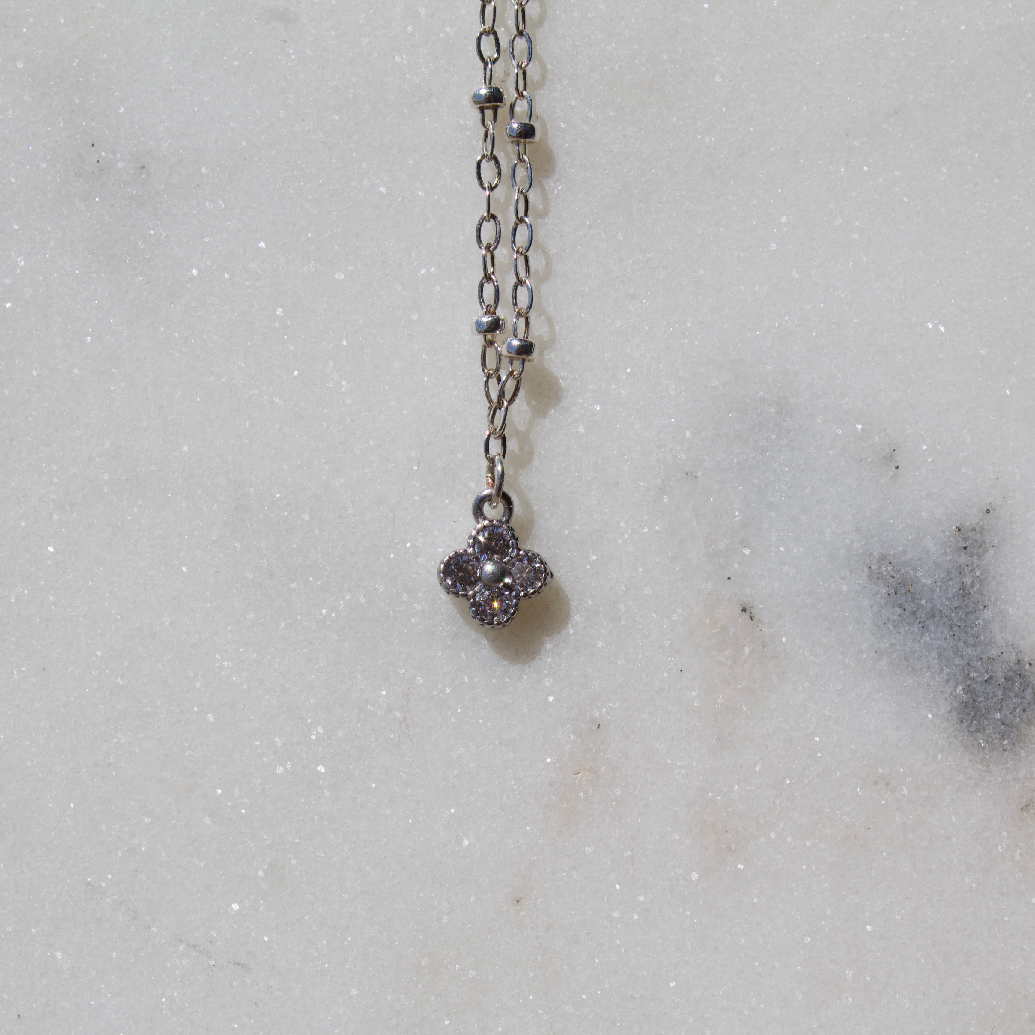 Clover Pendant Satellite  Necklace - Ethereal Jewelry